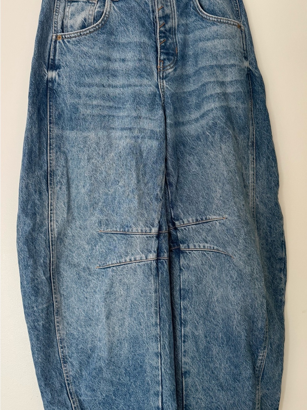 Free People Washed Light Blue Boyfriend Jeans - Picture 4 of 7